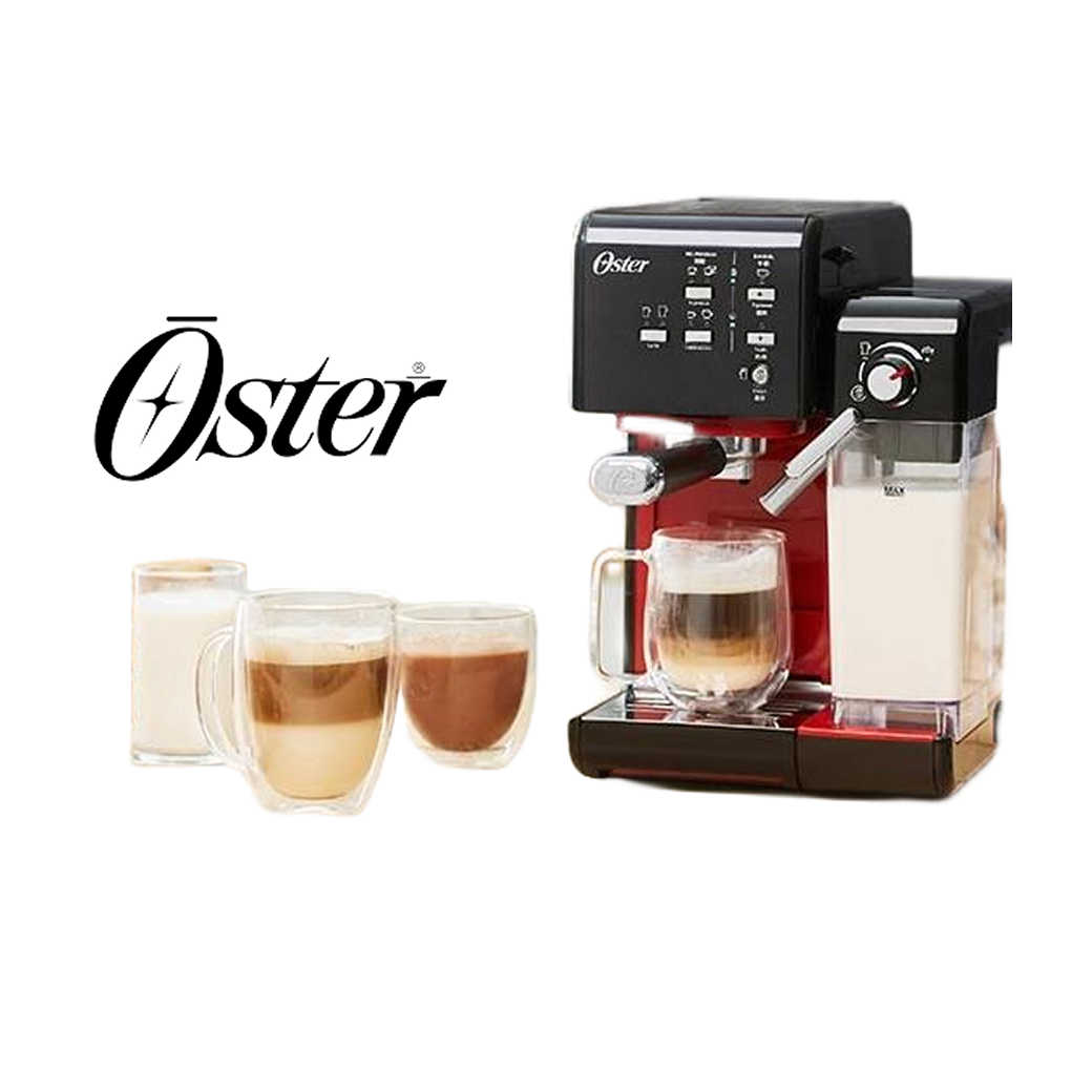 【Oster】5+隨享義式膠囊咖啡機(經典銀/搖滾黑)+贈磨豆機