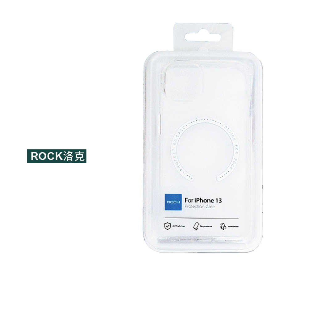 【ROCK洛克】iphone 13系列包邊4角氣囊防摔抗指紋透明手機保護殼-支援MagSafe磁吸無線快速充電器