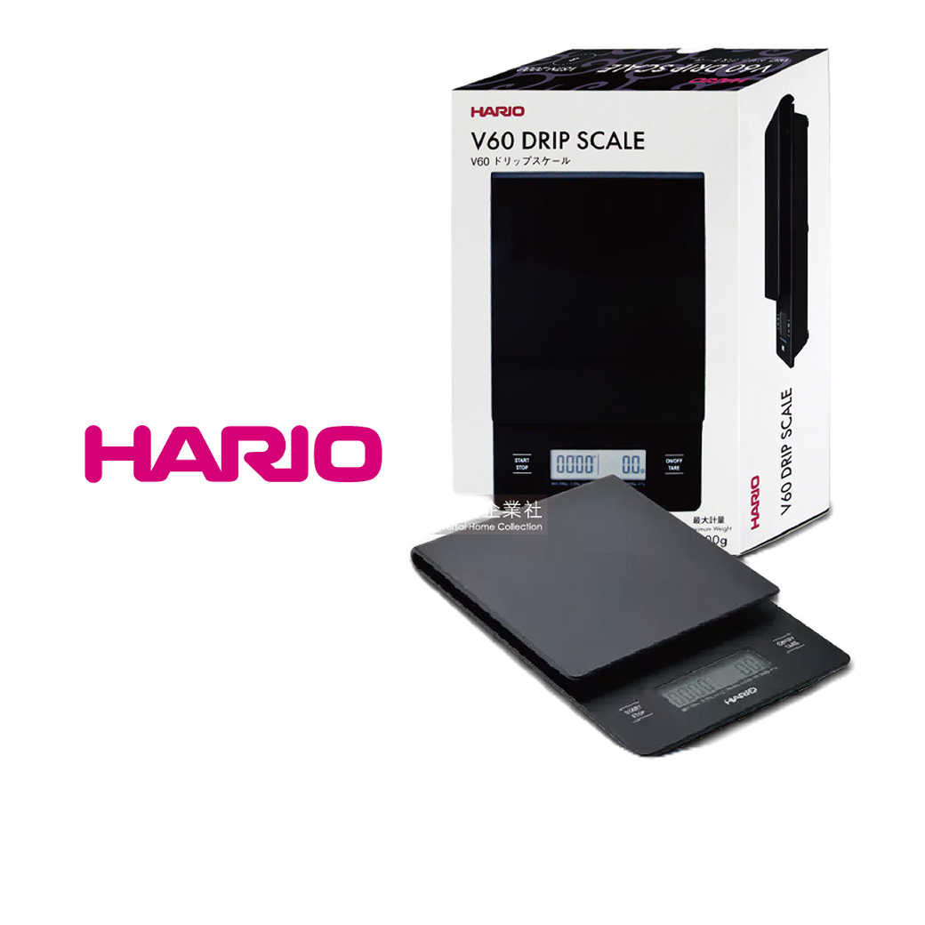 【日本HARIO】V60手沖咖啡計時電子磅秤(質感黑色)-二代升級地域設定精準版VSTN-2000B
