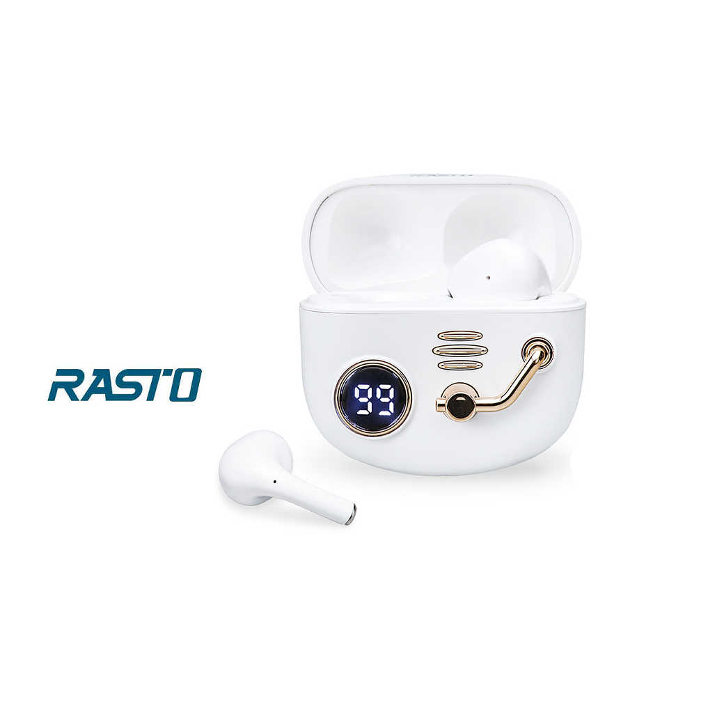 【RASTO】舊時光電量顯示真無線藍牙5.3耳機RS47