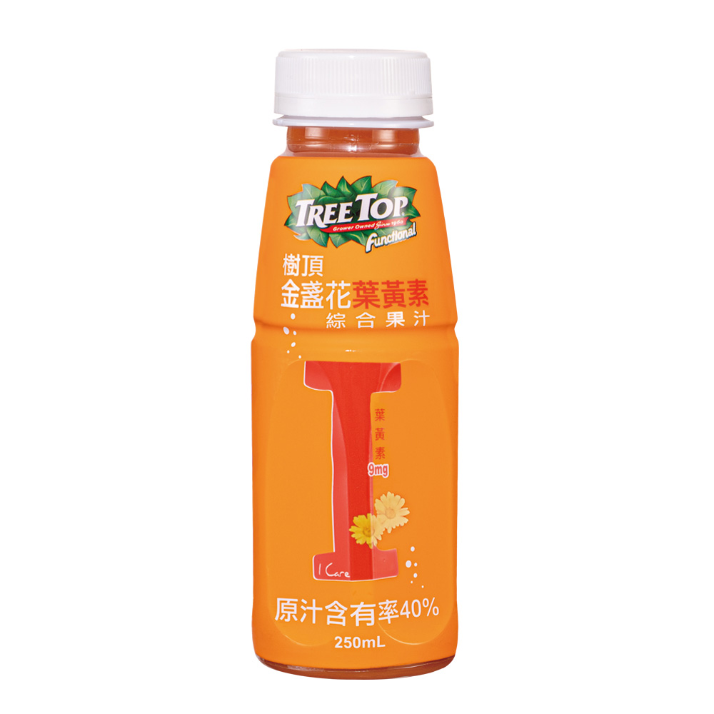 【TreeTop樹頂】金盞花葉黃素綜合果汁250ml*24瓶/箱-全素