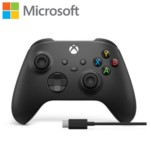 【Microsoft 微軟】 Xbox搖桿無線控制器(磨砂黑)+USB-C纜線 (F4220783)