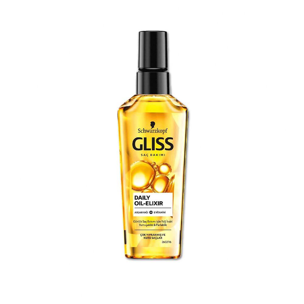 【德國Schwarzkopf施華蔻】GLISS沙龍級滋養柔順免沖洗修護髮油75ml/瓶