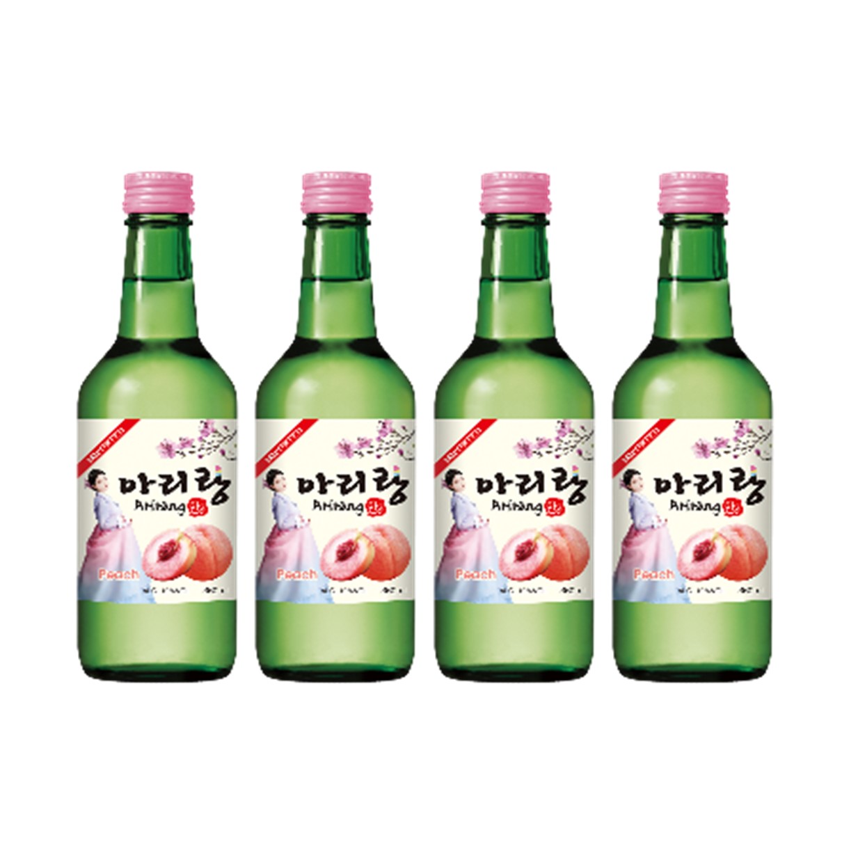 韓國【阿里郎】燒酒360ml/瓶，6瓶組 (水蜜桃)